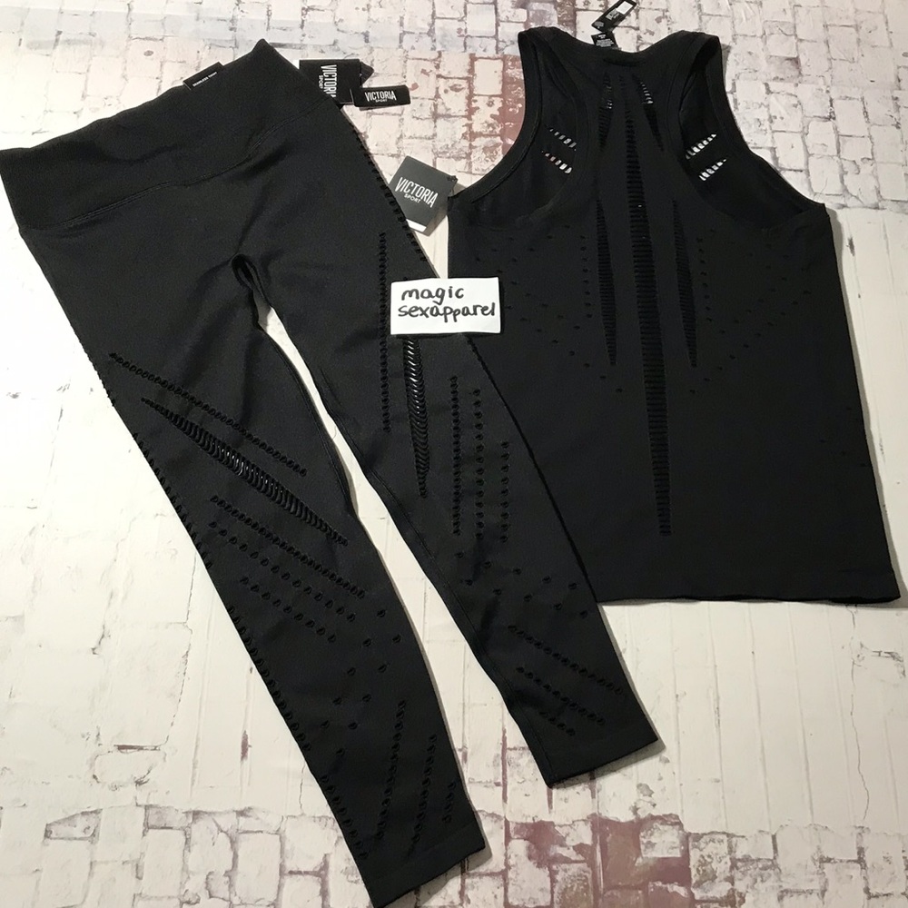 VS XS S M L XL 2 PC SET LEGGINGS TOP SET SEAMLESS - Picture 1 of 3